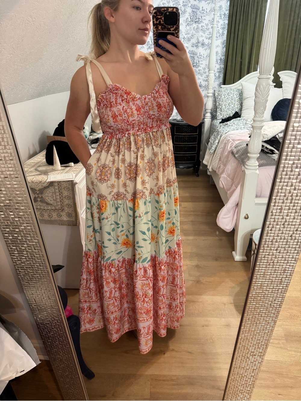Bohemian Floral Tiered Maxi Dress